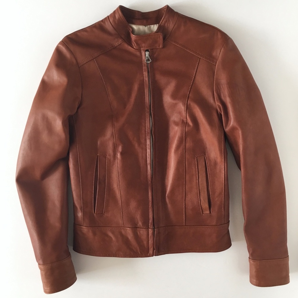 Adele Altman Roma Brown Leather Jacket
